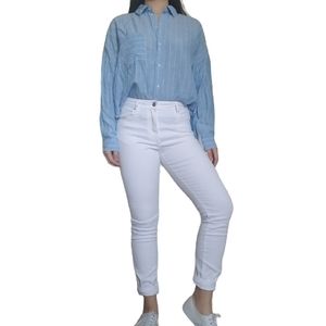 NWT White Low-Rise Skinny Jeans